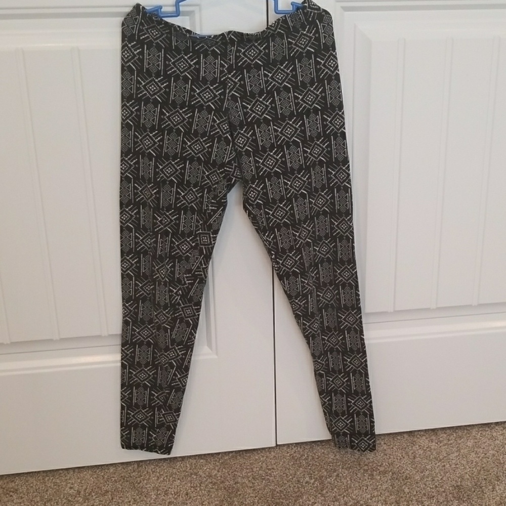 Black Printed Leggings
